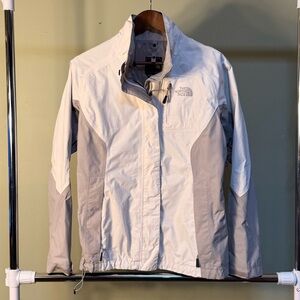 The North Face White and Gray Shell Jacket